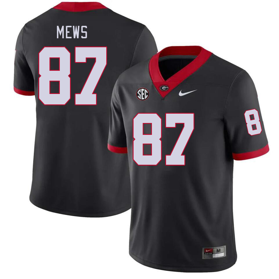 Men #87 Mekhi Mews Georgia Bulldogs College Football Jerseys Stitched-Black